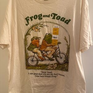 Frog and Toad Graphic Tee - Cream Short Sleeve